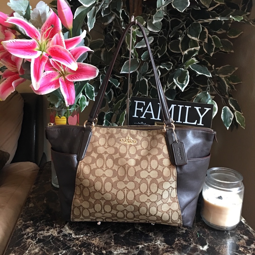 COACH AVA TOTE IN OUTLINE SIGNATURE